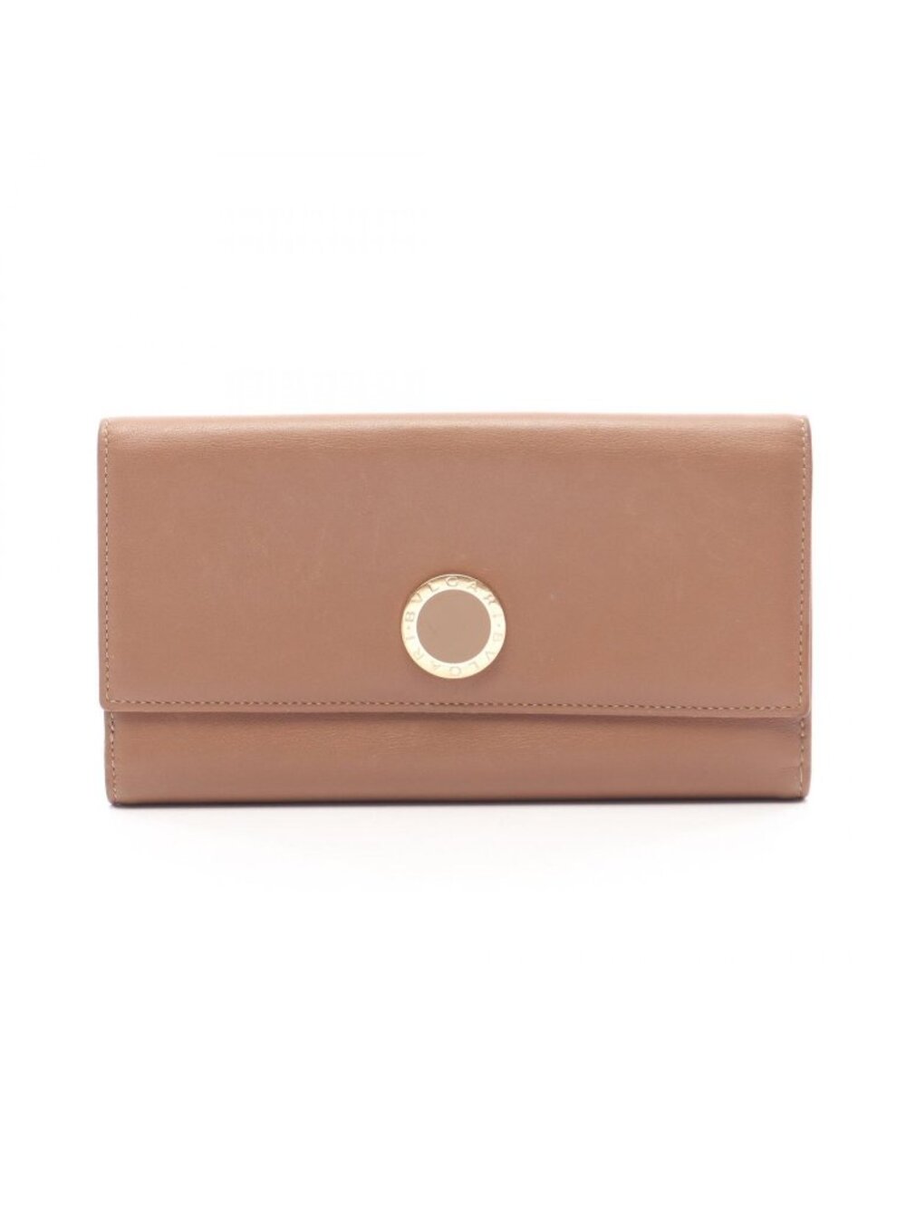 Bvlgari Bifold Wallet Colore Brown Leather Trifold Snap